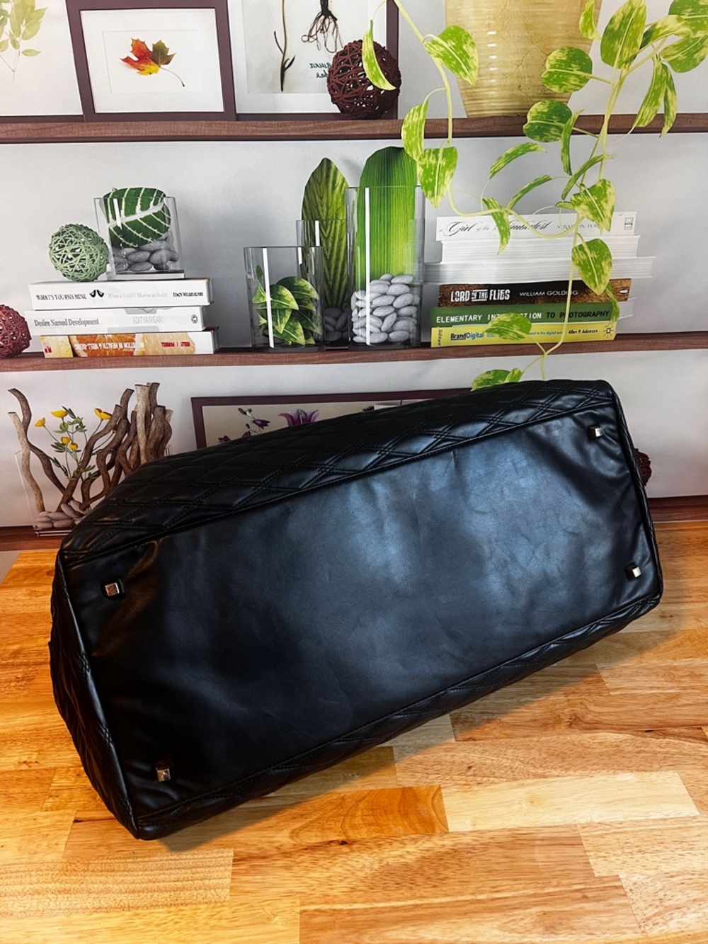 Duffel Bag DKNY Black Quilted Travel Weekender - Picture 8 of 16